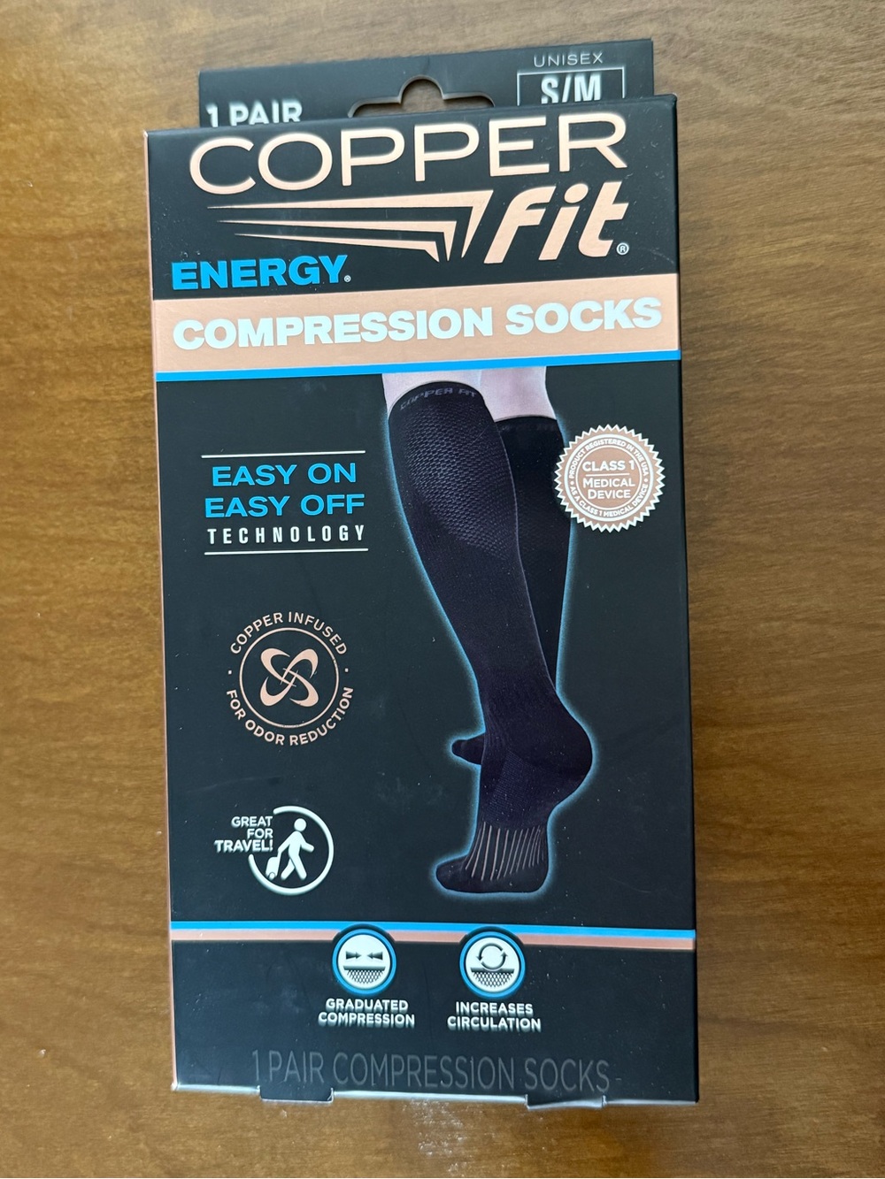 Copper Fit Compression Socks Size S/M